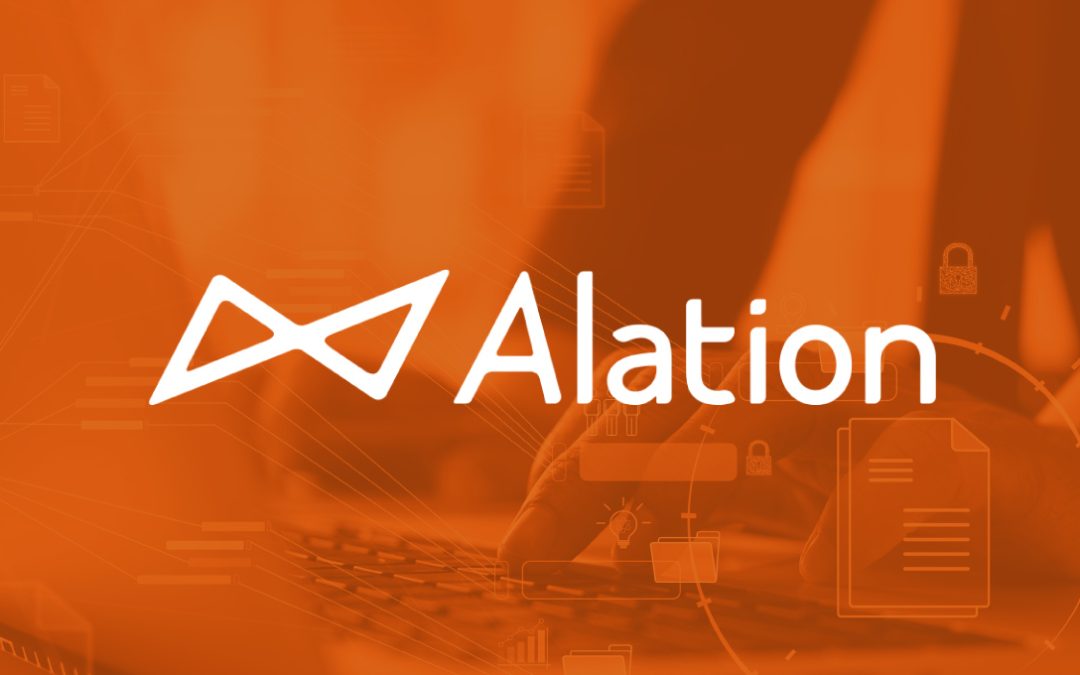 Alation Logo in orange background
