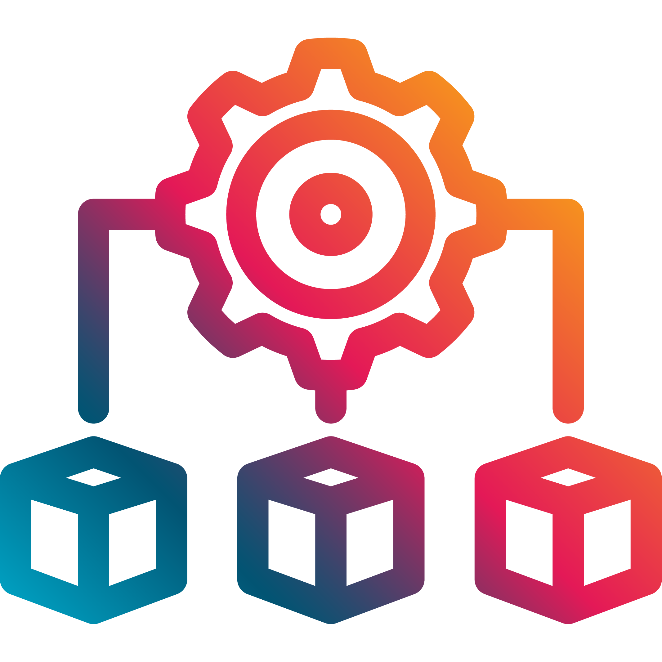 Icons_Centralized Infrastructure Components Data-Trained Integration Icon